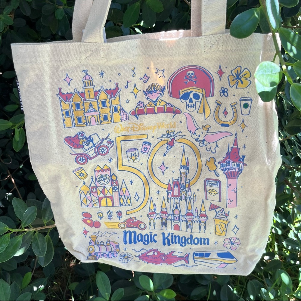 Starbucks Disney 50th Anniversary Magic Kingdom Souvenir Tote
